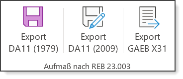 Excel-Aufma fr GAEB-Online 2023: Export DA11